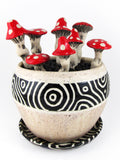 Set of Red Mushrooms