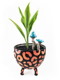 Pink Cheetah Footed Planter